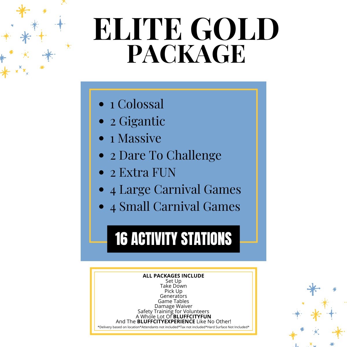 Elite Packages - We Deliver BLUFFCITYFUN!! in Shelby County, Desoto ...